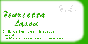 henrietta lassu business card